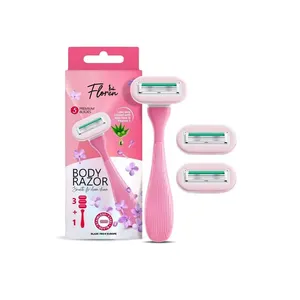 Floren Super Smooth 5 Blades Body Razor for Women with 3 Cartridges