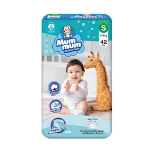 Mum Mum Baby Pant Diaper 42Pcs S (4-8Kg)