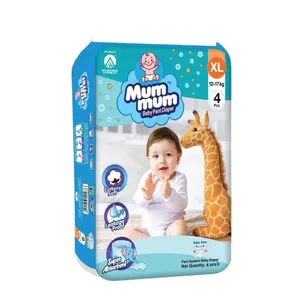 Mum Mum Baby Pant Diaper 4 Pcs XL (12-17kg)
