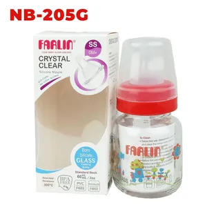 Farlin Crystal Clear Feeding Bottle SS 0m+ (NB-205G) 60ml