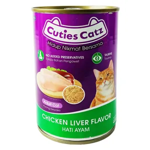 CUTIES CATZ ADULT CANNED CHICKEN LIVER 400G