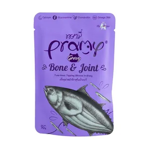 Pramy BONE & JOINT Pouch Tuna Meat Topping Shirasu in Gravy for All Cats 70gm