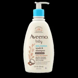 Aveeno Baby Daily Moisture Wash & Shampoo with Shea Butter for Baby's Sensitive Skin & Scalp 354ml