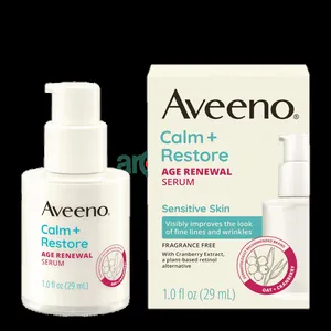 Aveeno Calm + Restore Fragrance Free Age Renewal Serum for Sensitive Skin