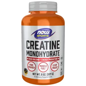 NOW Sports Nutrition, Creatine Monohydrate Powder, Mass Building Energy Production 8-Ounce