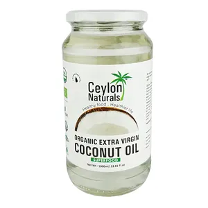 Ceylon Naturals Organic Extra Virgin Coconut Oil 1000ml (Imported from Sri Lanka)