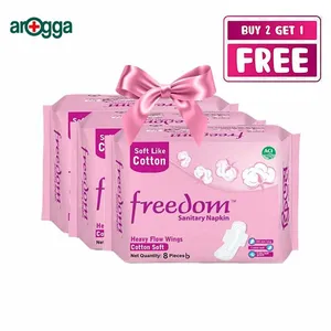 Buy 2 Freedom Sanitary Napkin Heavy Flow Cotton 8 Pads Get 1 Free