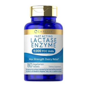 Carlyle Fast Acting Lactase Enzyme - 9,000 FCC Units - 180 Vegetarian Tablets