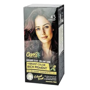 Clariss Hair Color Enduring Color + Brilliant Shine Vibrant Color Rich Pigment 4.5 Mahogany