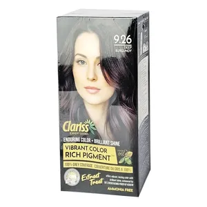 Clariss Hair Color Enduring Color + Brilliant Shine Vibrant Color Rich Pigment 9.26 Deep Burgundy