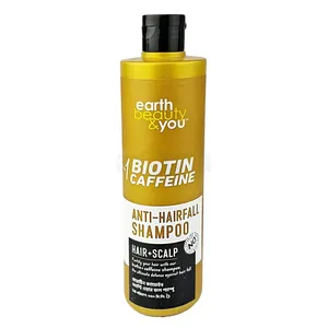 Earth Beauty & You 1 No Biotin Caffeine Anti-Hairfall Shampoo Hair + Scalp 350ml
