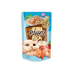 Cattie Paws Rich Tuna with Shrimp & Scallop in Jelly 70g