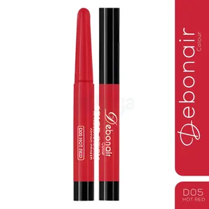 Debonair Color Stay Non-Transfer Lipstick with Added Primer – Shade D05 Hot Red, Bold & Vibrant Lipstick, Long-Lasting Smudge-Proof Matte Finish