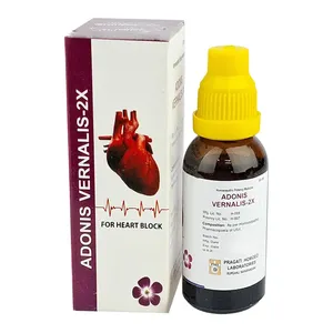 Adonis Vernalis 2X 30ml – Cardiac Strengthener & Heart Tonic for Palpitations, Weak Pulse & Circulatory Support(Pragati Homoeo)