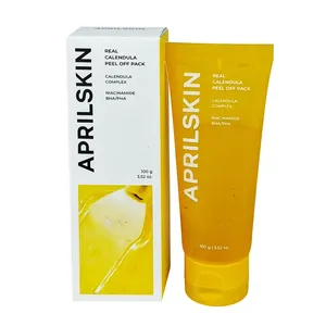 April Skin Real Calendula Peel Off Pack Mask (100g) – Blackhead Removal Mask with PHA & BHA