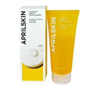 April Skin CALENDULA LOW-PH FOAM CLEANSER 200g – Gentle Hydrating Cleanser with Calendula Complex for Pore Care, Soothing & Smooth Skin