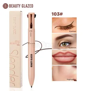 Beauty Glazed Multifunctional Eyebrow Pencil Eyeliner Lip Liner Highlighter 4 In 1 Makeup Pen - 103