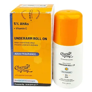 Chemist at Play Underarm Roll-On – Royal Aqua Fragrance 40ml | 5% AHAs & Vitamin C for Bright, Fresh Underarms