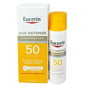 Eucerin Age Defense Lightweight Sunscreen Lotion For Face SPF 50 with Hyaluronic Acid