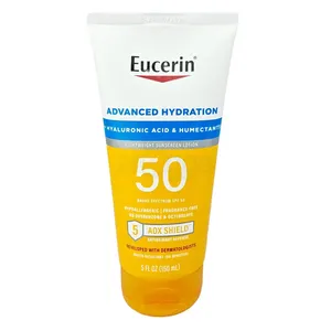 Eucerin Sun Advanced Hydration SPF 50 Sunscreen Lotion, Lightweight Sunscreen with Hyaluronic Acid and Humectants