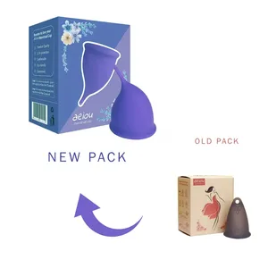 Aeiou Silicone Reusable Menstrual Cup- Sustainable Feminine Hygiene for Heavy Flow (Size:-S)