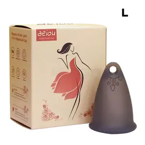 Aeiou Silicone Reusable Menstrual Cup- Sustainable Feminine Hygiene for Heavy Flow (Size-L)