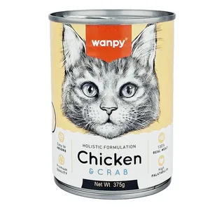 Wanpy Holistic Formulation Cat Can Adult Chicken & Crab 375gm