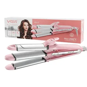 VGR V-563 4-in-1 Professional Multi-Styler | Hair Straightener, Curler, Crimper & Waver – Salon Series for Women