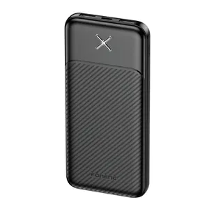 Foneng PX109 10000mAh Portable Power Bank Dual USB Output Fast Charging Battery Pack - Black