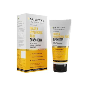 Dr Sheths Haldi & Hyaluronic Acid Sunscreen SPF50+ PA+++ 50g