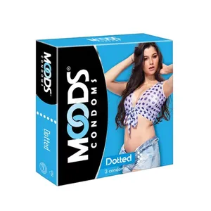 Moods Dotted Condom Blue 3 pcs pack