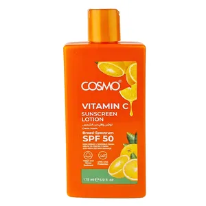 Cosmo SPF 50 Vitamin C Sunscreen Lotion 175ml – Glow & Sun Protection (Made in Dubai)