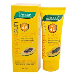 Disaar Papaya Sunscreen SPF 45 – UVA/UVB Protection, Vitamins B, C & E – 60gm