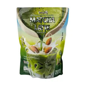 Jamsai Matcha Latte with Almond Milk – Wheat Grass & Alfalfa Extract (20 Sachets × 10g)