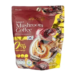 Jamsai Balance Mushroom Coffee Instant Powder Mix Drink Control Hunger No Sugar (20 Sachets × 10g)