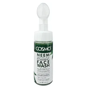 Cosmo Neem Salicylic Acid Foaming Face Wash with Built-in Silicone Brush Purifying Deep Clean 175ml