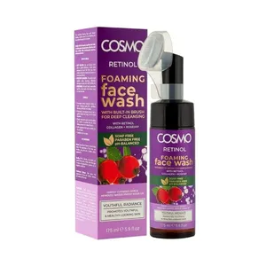 Cosmo Retinol Foaming Face Wash with Built-In Brush for Deep Cleansing, Youthful & Healthy Looking Skin 175ml