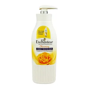 Enchanteur Satin White Charming Perfumed Body Lotion with Vitamins A, C, E & Niacinamide – 400ml