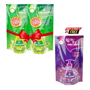 Buy 2 Safe Hands Liquid Hand Wash Green Apple (Refill) 300ml & Get 1 Lavender Refill Free