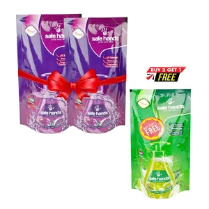 Buy 2 Safe Hands Liquid Hand Wash Lavender (Refill) 300ml & Get 1 Green Apple (Refill) 300ml Free