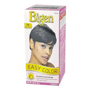 Bigen Easy Color 1N Natural Black – Excellent Gray Coverage, Permanent Hair Color with Coconut, Argan & Olive Oil – 80g
