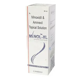 Minol-XL (Minoxidil & Aminexil) Hair Growth Topical Solution – 60ml