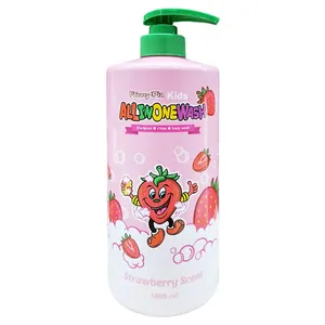 Funny: Pia Kids All-In-One Strawberry Scent Shampoo + Rinse + Body Wash (1000 ml)