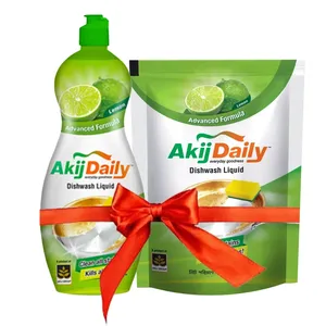 Buy 1 Akij Daily Lemon Liquid Dishwash 500ml & Get 1 Akij Daily Lemon Liquid Dishwash Refill Free