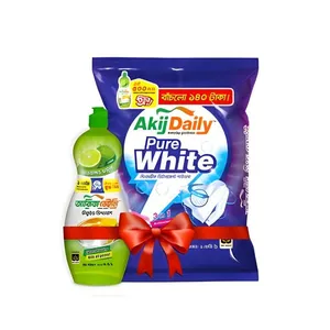 Buy 1 Akij Daily Pure White Detergent Powder 2kg Get 1 Liquid Dishwash 500ml Free