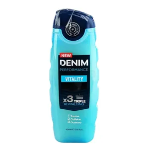 Denim Performance Vitality Body & Face Wash Triple Revitalising 400m