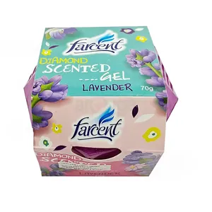 FARCENT Diamond Scented Gel Air Freshener 70g ((Lavender Fragrance)
