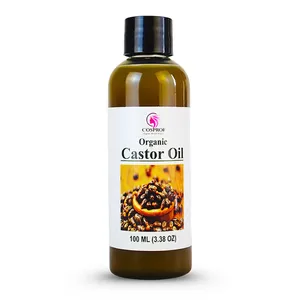 COSPROF Organic Castor Oil 100ml – 100% Pure & Natural Hair, Skin Care Oil