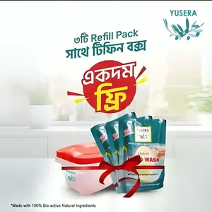 Buy 3 Yusera Liquid Hand Wash (Lemon) Refill 170ml & Get Tiffin Box Free