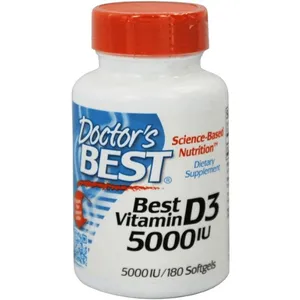 Doctor's Best Vitamin D3 - 5000 IU - 180 Softgels
